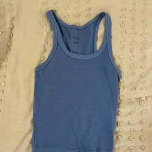 Wild Fable Ribbed Blue Tank Top